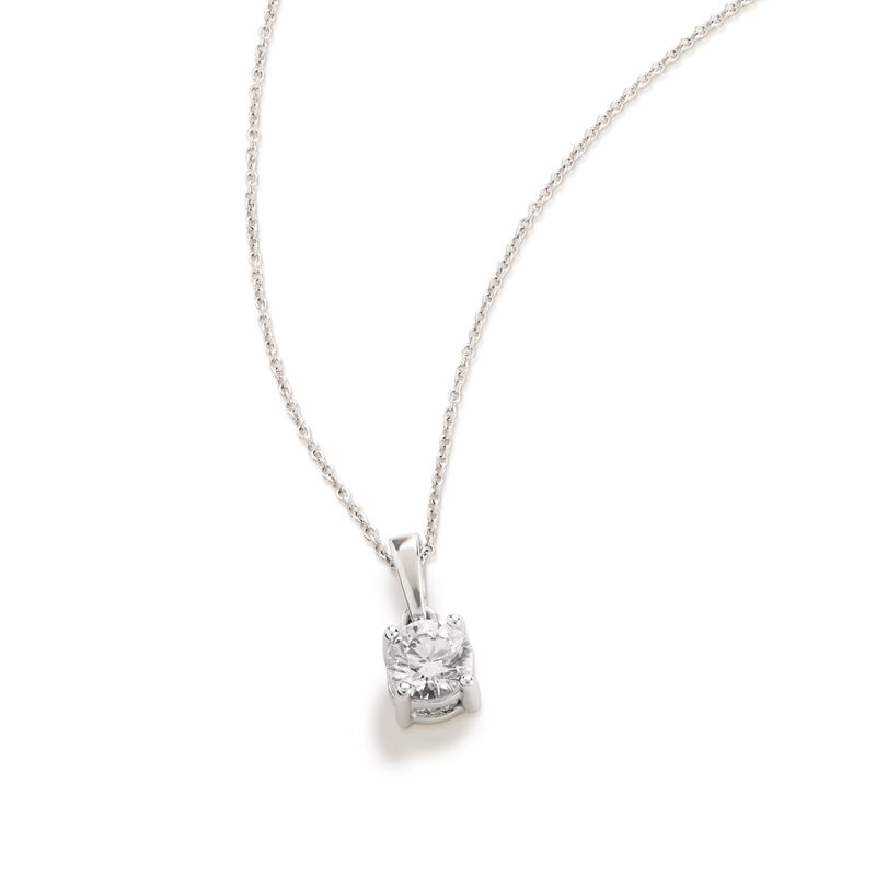 Brilliant-Cut 1/2tw. FGH VS SI Lab Grown Solitaire + Pendant in 14k White Gold image number null